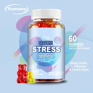 Goodbye Stress Gummies - 100mg GABA, L-Theanine & Lemon Balm - Dairy Free, Gluten Free, Essential Nutrition High Potency Science Formula