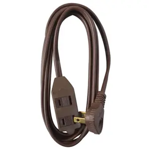212 MAIN Master Electrician 09407ME Slender UL-Listed Low-Profile Vinyl Extension Wire Cord, 7 ft Brown (Household & Large Home Appliance Parts & Accessories)