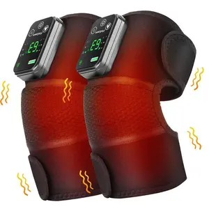 SmartHeatedVibrationKneeMassager,2CountsRechargeableKneeMassagerforShoulder,Elbow,Knee,MassageDeviceforMen&Women