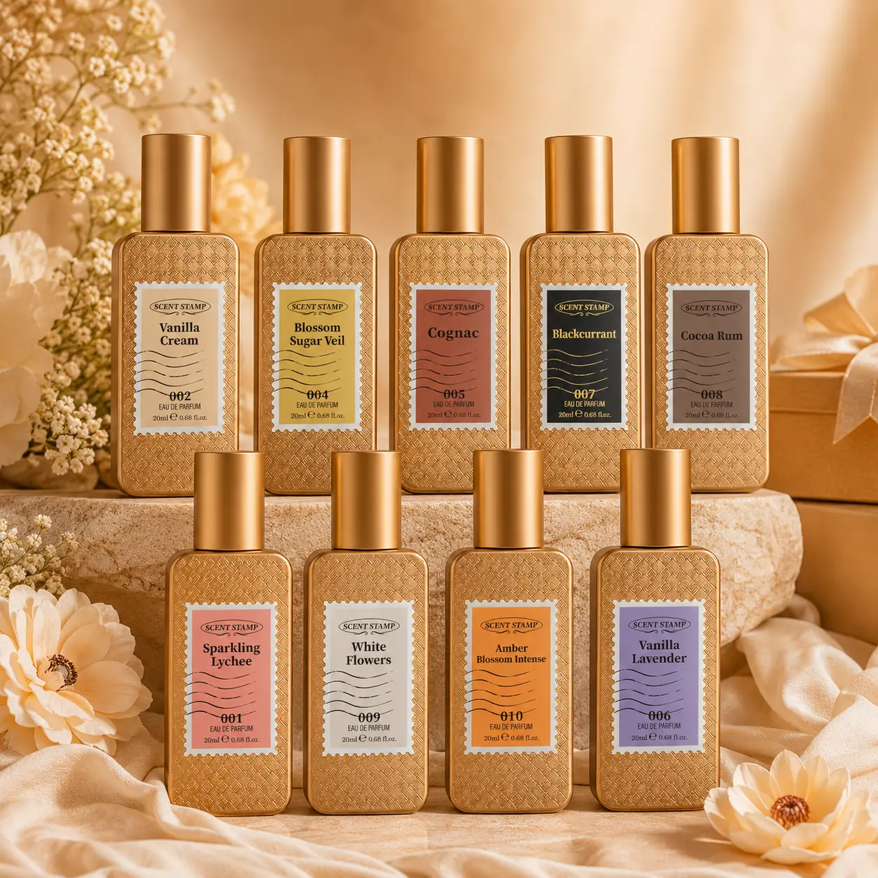 SCENT STAMP Perfume Discovery Set - Pick Your Signature EDP, Long-Lasting Designer Vibe Fragrance Bundle, 0.68 fl.oz