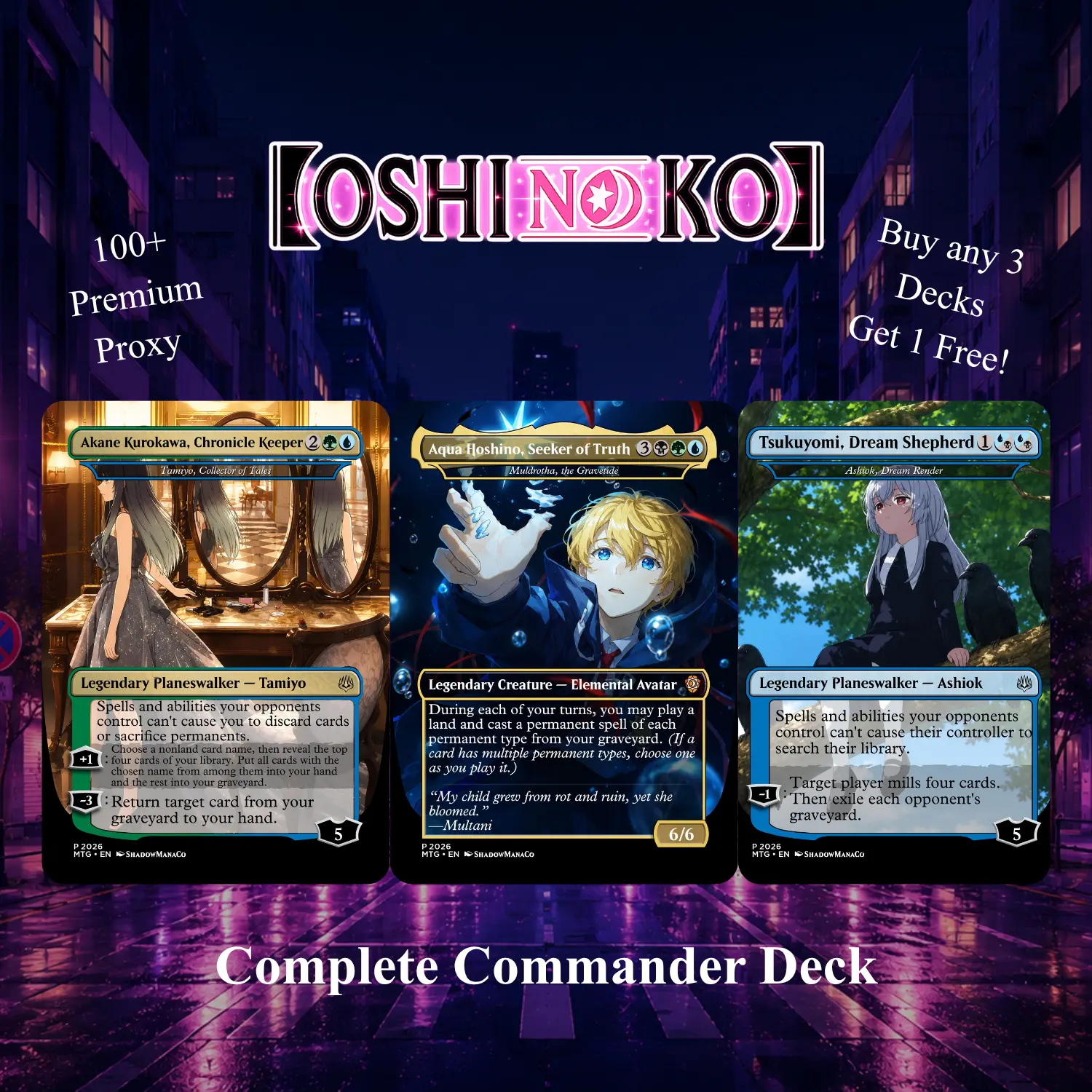 Oshi no Ko Custom Anime Card Set – 100+ Proxy Cards, Ready to Play Bundle
