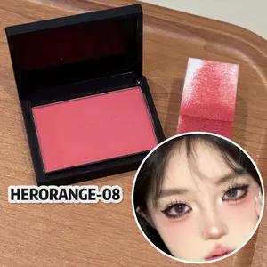 HERORANGE8 color simple black small box powder blusher dark brown low saturation matte finish facial contour concealer correction skin color sweat proof waterproof breathable go out easy to carry Christmas Halloween essential gift