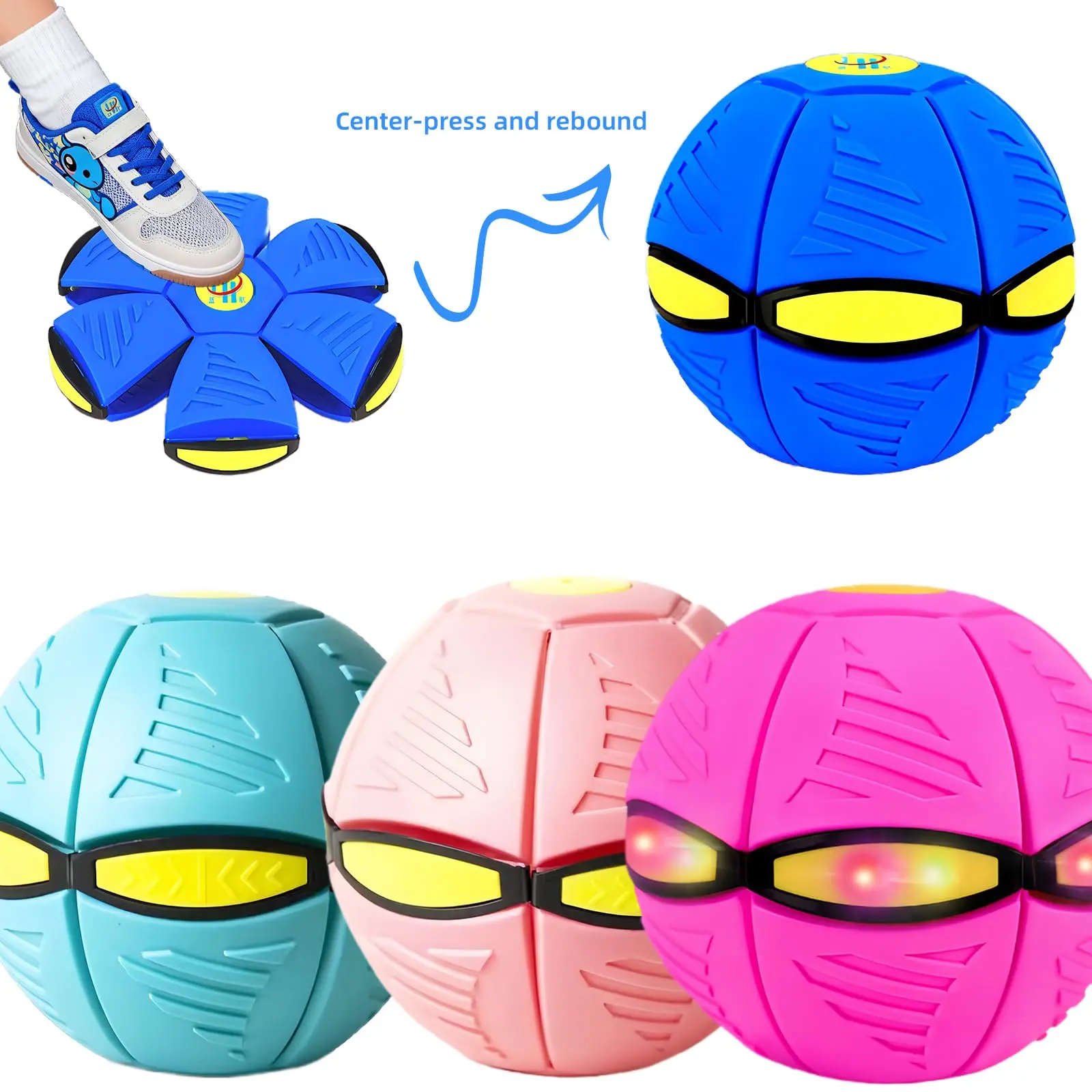 A light-emitting pet education body movement response toy within easy reach, easy to catch, safe, and a parent-child interactive toy ball