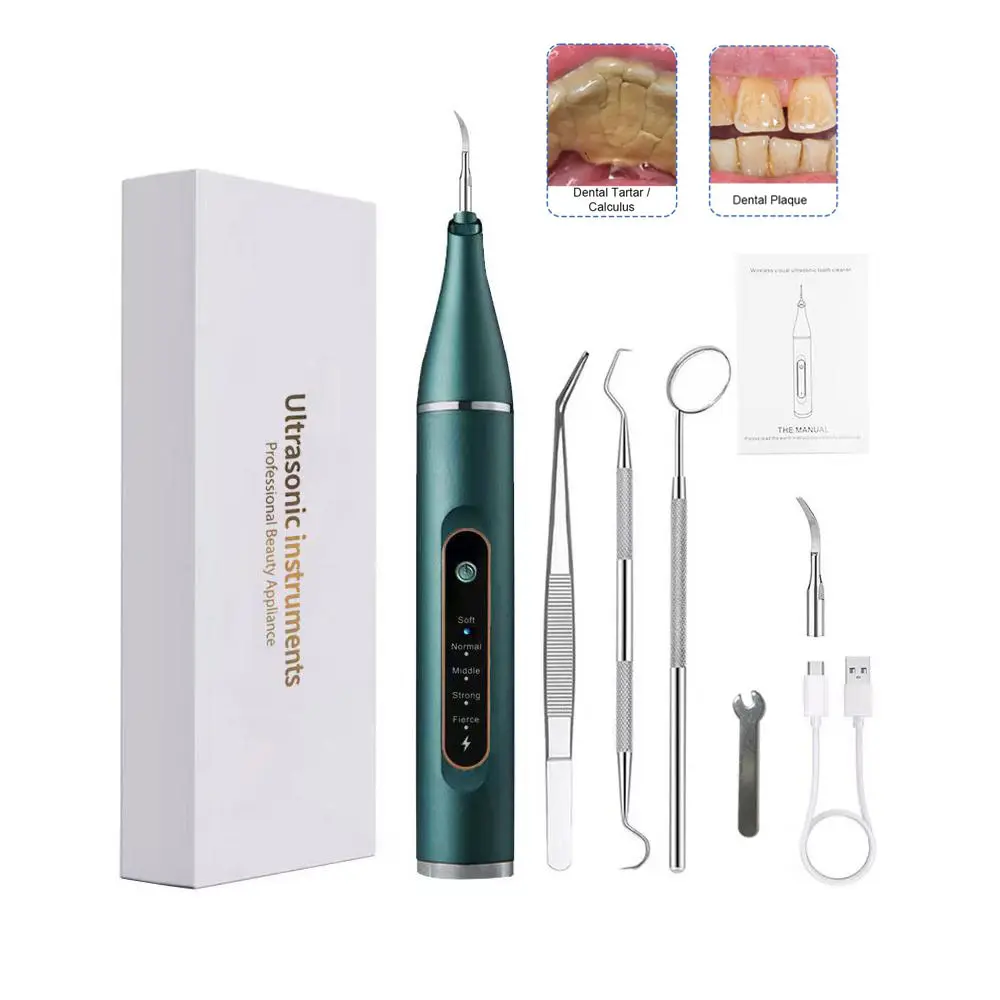 Ultrasonic Plaque Remover for Teeth, Lightweight & Waterproof Oral Care Cleansing Tool with LED Light, Ergonomic & Adjustable Modes, Morning Routine