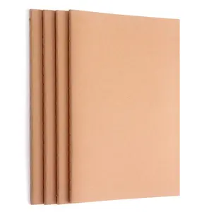 4 Pack Blank Kraft Notebooks, Blank Paper Sketchbooks for Drawing Doodling Writing,Travel Journal Set, A5, 36 Pages, 8.3” X 5.5”