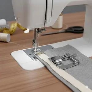 Effortless Hemming Tool: Quick Attach No-Adjust Presser Foot for Home Sewing Machines. Multi-Size 13/19/25mm Anti-Rust Alloy Hemmer, Perfect Sewing Edge Finishing for Various Fabrics. Achieve Professional Hems Easily. Sewing Supplies Crafts