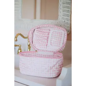 Light Pink Plaid Best Make Up Bag