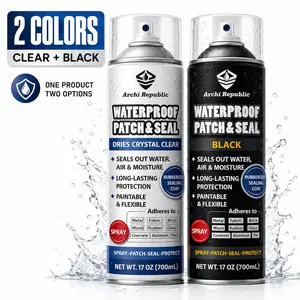 ARCHI REPUBLIC Clear Waterproof Sealant Spray, 17 oz Rubberized Leak Repair Coating, Instant Leak Patch and Seal for Roof, RV, Gutters, Windows and More, Flexible UV-Resistant Waterproof Barrier