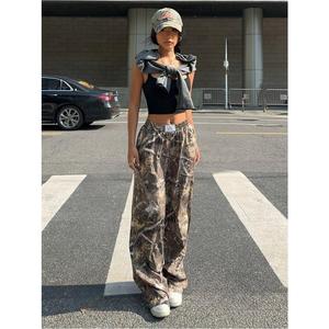 Slimming Casual Pants Hip Hop Retro Street Multi-pocket Camouflage Cargo Pants For Women Y2k Hip-hop Cargo Grunge Baggy Trousers