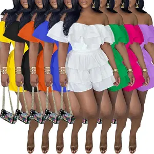 Springandsummernewmulti-layerstitchingwomen'spleatedjumpsuit