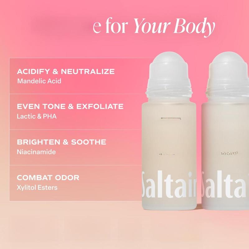 Saltair Serum Deodorant Signature Scents 2 Pack. 5% AHA Formula. Lactic Acid and Mandelic Acid Deodorant. Aluminum Free Odor Control for Women and Men. Travel Essentials, 2x 1.7oz Roll On
