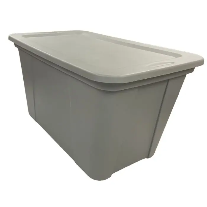 Edge Plastics 149626 Gray 20 gal Rectangle Bodytype Class Tote Boxes - Home Supplies, Home Care Organizer Storage Buckets