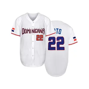 Men's letter and number stitched button front baseball jersey, baseball shirt, fashionable jerseyRAIMENTRY