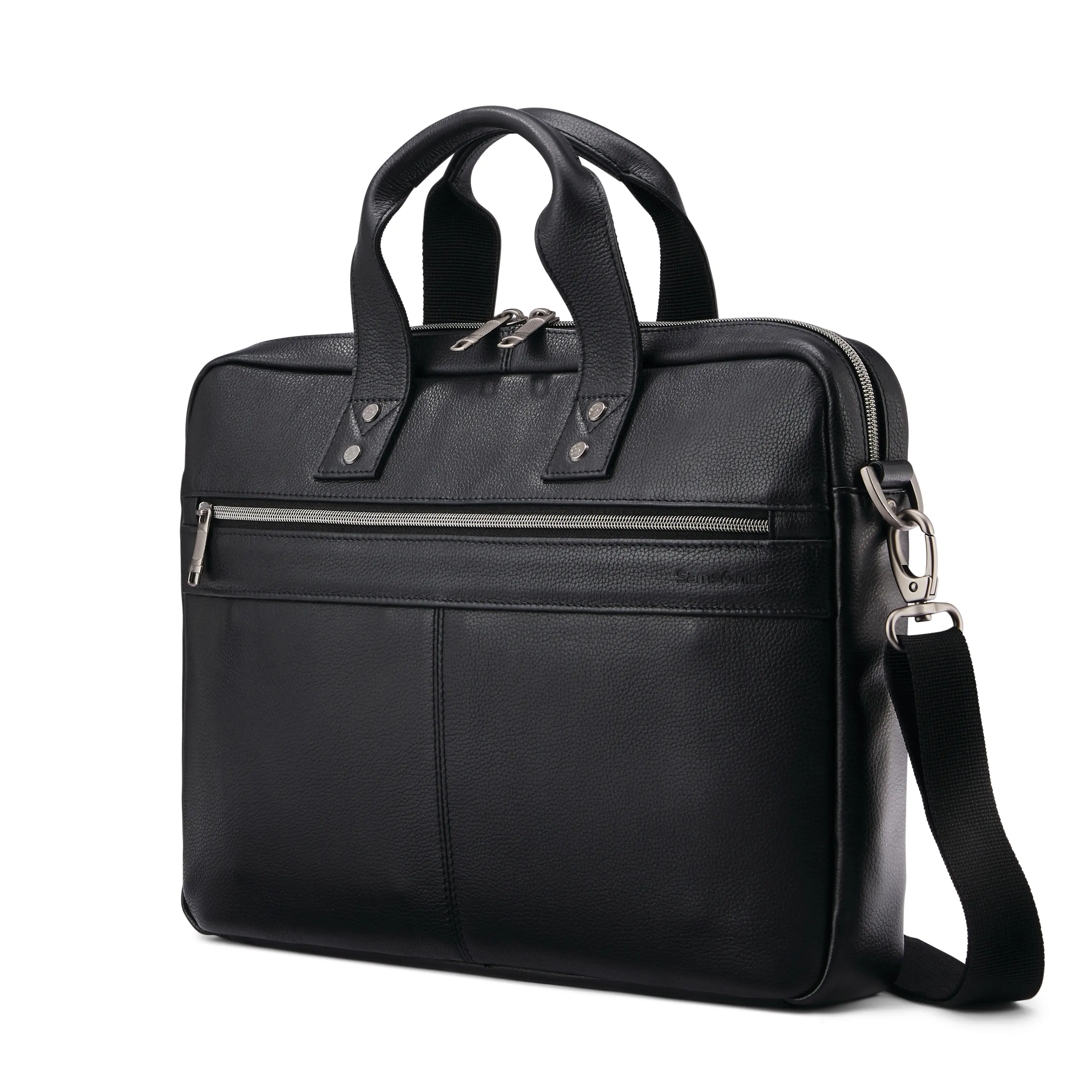 Samsonite Classic Leather Softside Slim Brief - Bags