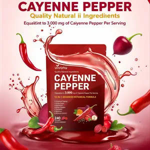 VivoNu Cayenne Pepper Softgels Supplement with Vitamin E D3 K2 & Extracts for Leg Vein Heart Blood Vessel Health 240 Softgels