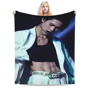 A soft, comfortable, and durable blanket featuring a print of idol singer Niki, perfect for sofas, beds, offices, or travel camping.