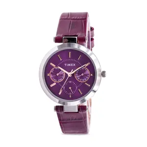Timex Multifunction Leather Ladies Watch TW2T46200-1