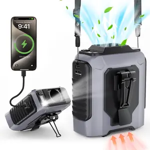 #SummerWins 5 in 1 Portable Waist Fan,100 Speeds Powerful 13500RPM,Hands-Free Neck Fan with up to 24H Cooling,Rechargeable Personal Cooling Wearable Belt Body Shirt Fan for Outdoor Jobsite Camping Trave#Father's Day Gift#DealsForYouDays