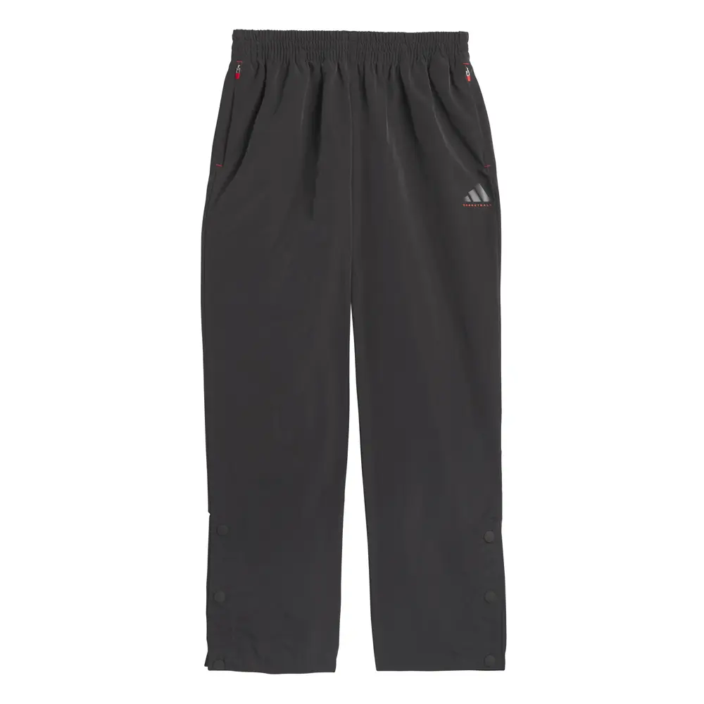 adidas Mens Woven Snap Tracksuit Bottoms Casual - Black