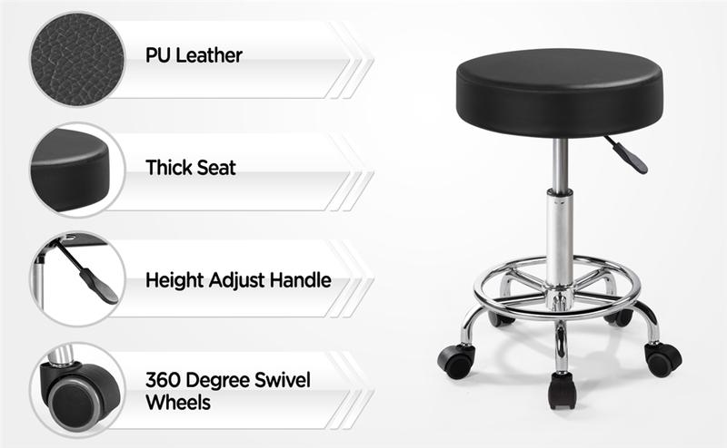 Yaheetech Salon & Spa Stool Adjustable Salon Chair 360° Swivel Stools with Wheels for Medical/ Tattoo/ Dental/ Facial/ Massage/ Spa/ Drafting Yaheetech Salon & Spa Stool Adjustable Salon Chair 360° Swivel Stools with Wheels for Medical/ Tattoo/ Dental/ Facial/ Massage/ Spa/ Drafting