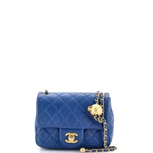 Pre-owned CHANEL material Messenger Bags Pearl Crush Square Flap Bag Quilted Lambskin Mini by Rebag