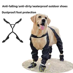 pooch suspender boots，Pet outdoor shoes - soft, waterproof and dirt-proof - adjustable waterproof dog boots