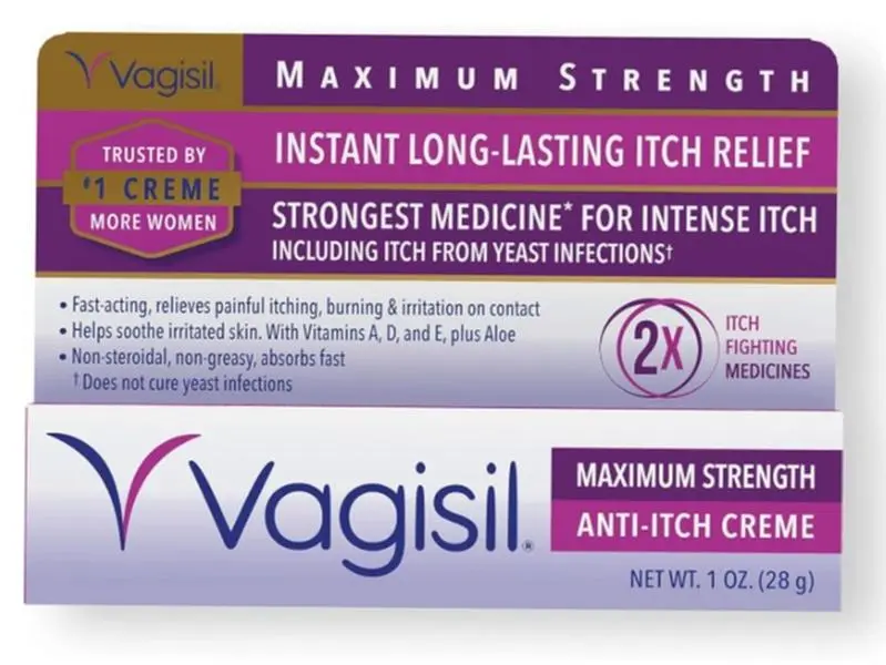 Vagisil Maximum Strength Feminine Anti-Itch Cream for Women, Fast-acting, Soothes and Cools Skin, 1 oz