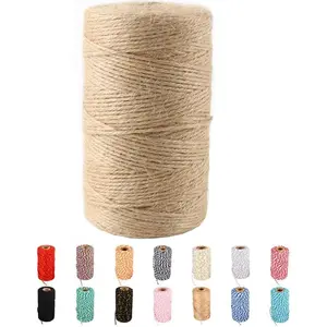 Jute Twine,328  Jute Rope Brown Twine Rope for Crafts, Wrapping, Packing, Gardening and Wedding Decor,Christmas Decor...