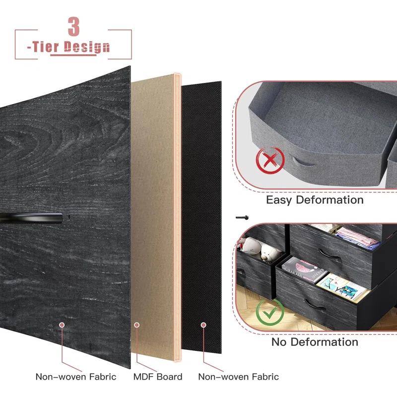 Raybee Furniture Tall Dresser for Bedroom with 16 Drawer, Fabric Bedroom Dressers & Chests of Drawers, Storage Dresser for Bedroom with Deep Drawers, Stylish Home Organizer for Closet, Entryway, Bedroom, Hallway