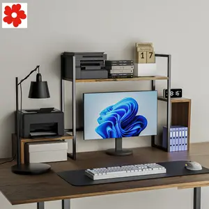 New Tucuoyi Desktop Bookshelf Computer Desktop Bookshelf Hutch Office storage and desktop accessories