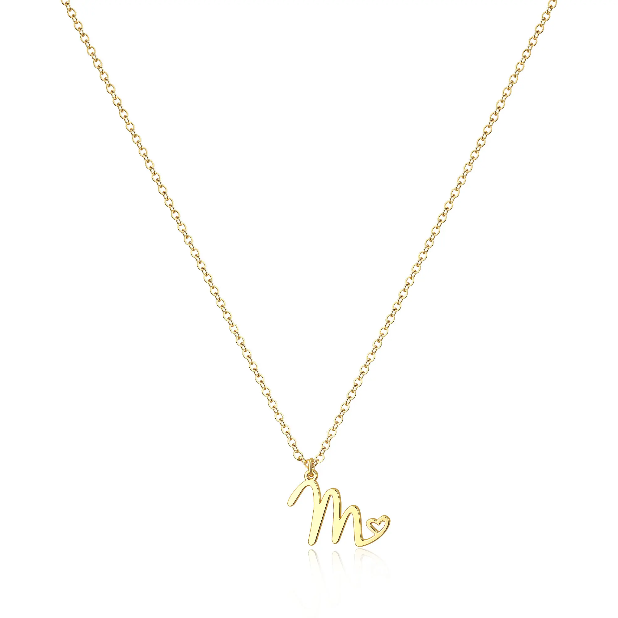 KOPERIN Initial Necklace for Women, 14K Gold Plated Dainty Letter Necklaces, Trendy Cute Custom Personalized Monogram Jewelry