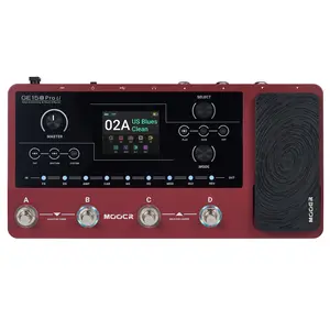 MOOER GE150 Pro Li Guitar Amp Modelling Multi Effects PedalBuilt-in Battery with 200 Presets, 151 Effects, 55 Amp Models, 26 Cab Sims, 10 IR Slots, 4 Footswitches