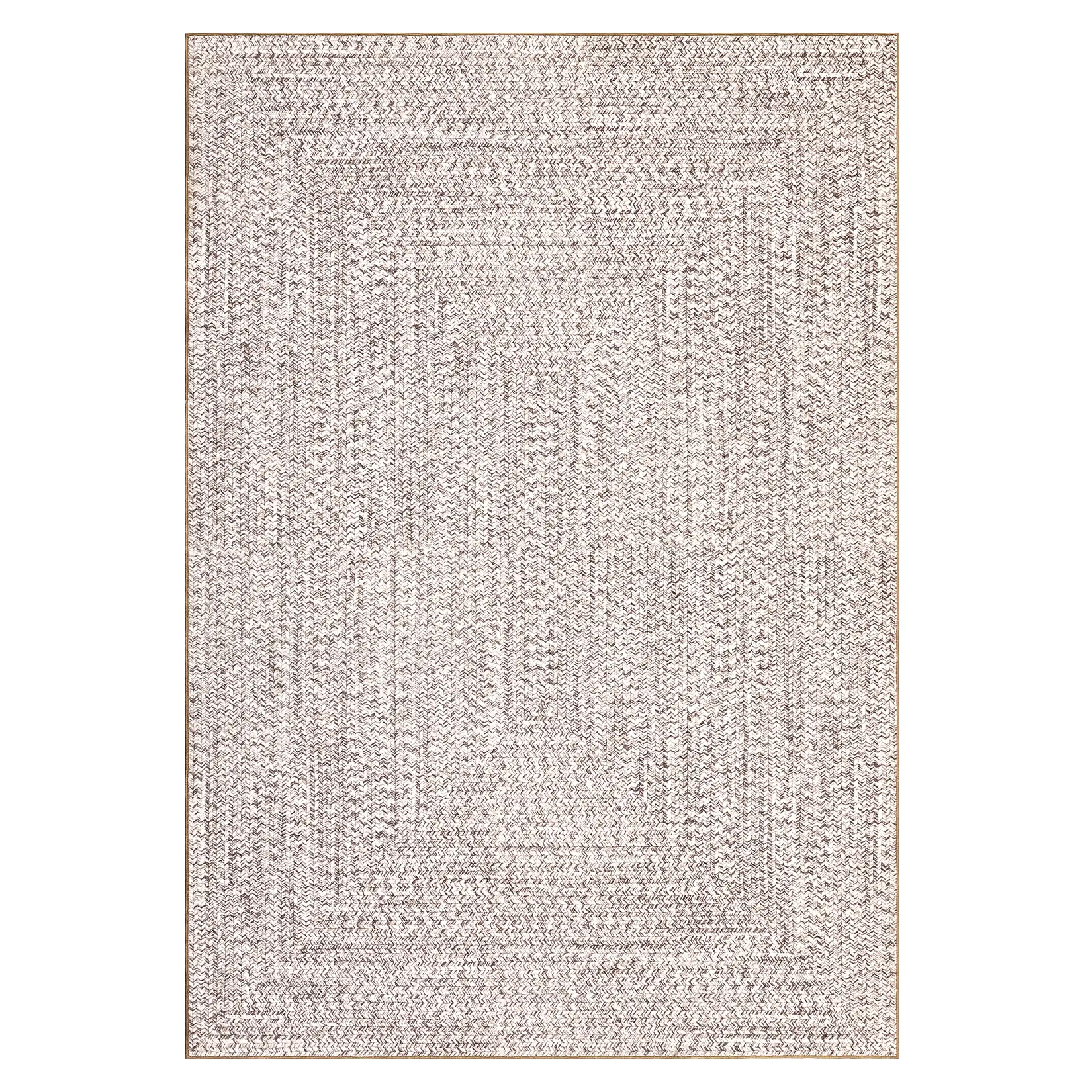 4x6 ft Beige Grey Solid Modern Polyester Durable Area Rug, Soft Rectangular Indoor Rug, Machine Washable for Living Room, Bedroom, Durable Area Rugs, Modern Indoor Rug