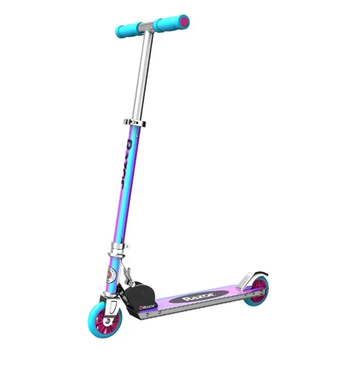 Razor A Kick Scooter - Special Edition Holographic, Aluminum, Foldable, for Child Ages 5+