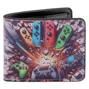Men's  Wallet RFID Blocking  Teen Boys Wallet, PU Leather Gamepad Pattern,Sleek and Functional,Men gifts Holidays Best Gift Ideas Son's Birthday Gift,Christmas gift ,Boys' Gifts,kids giftideas,kids birthday