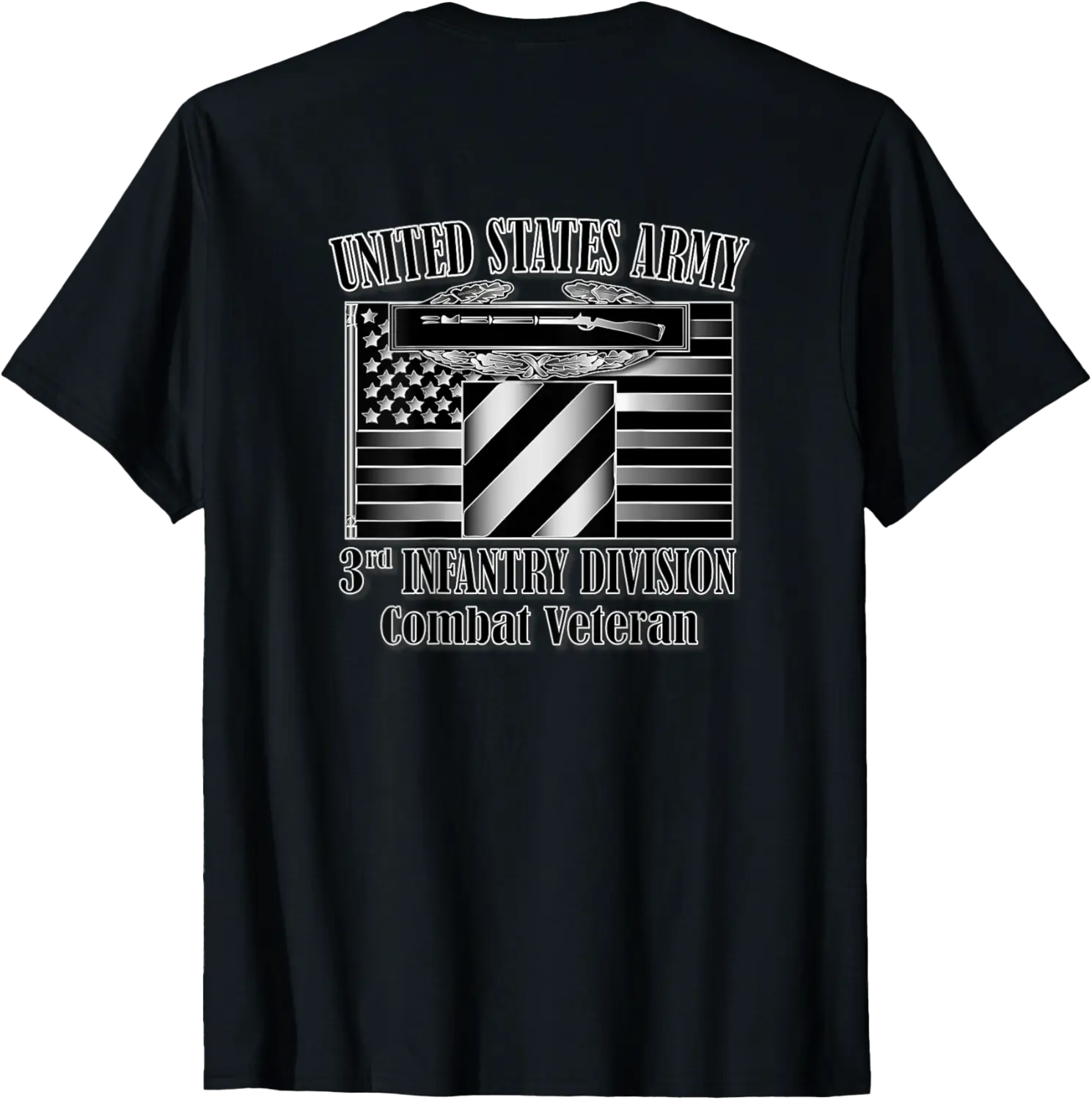 3rd Infantry Division- Combat Veteran (Back Design) T-Shirt - Paytonbrown Shop 66B09HDVM1HN