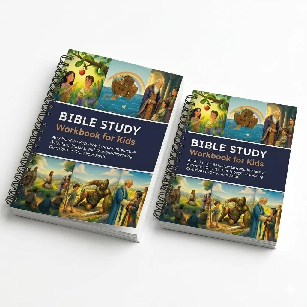 Kids Bible Study Workbook with Lessons, Activities & Fun Quizzes for Faith Growth & Christian Learning