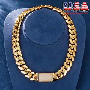 2026 Secure Cuban Link Necklace- 16 -30 inch Inlay Flip Clasp| Tarnish Resistant and Hypoallergenic| Everyday Stacking Jewelry