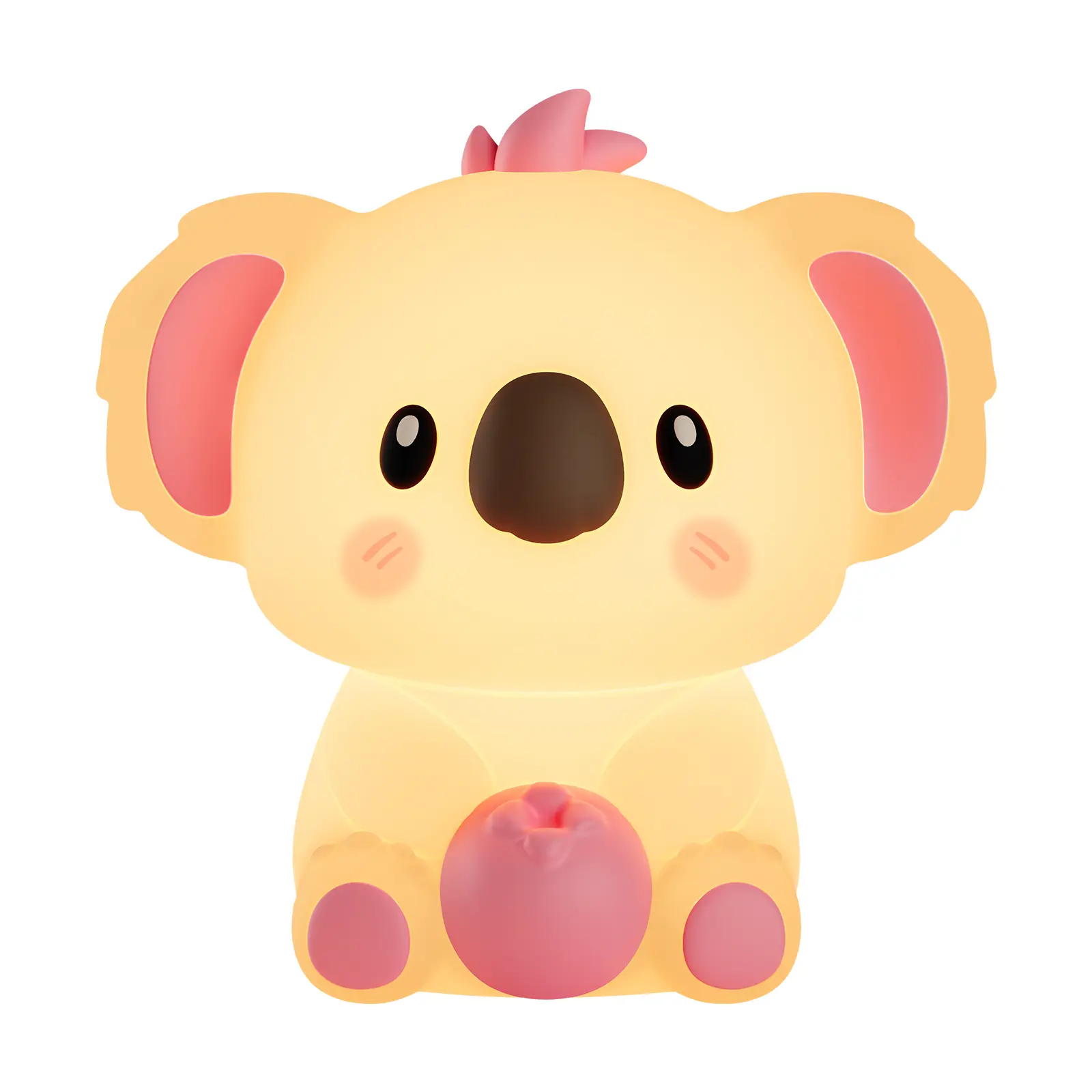 Cute Koala Silicone Night Light - RGB Color Changing Kids Night Lamp with Touch Dimming, USB Rechargeable & Portable Design for Nursery & Bedroom