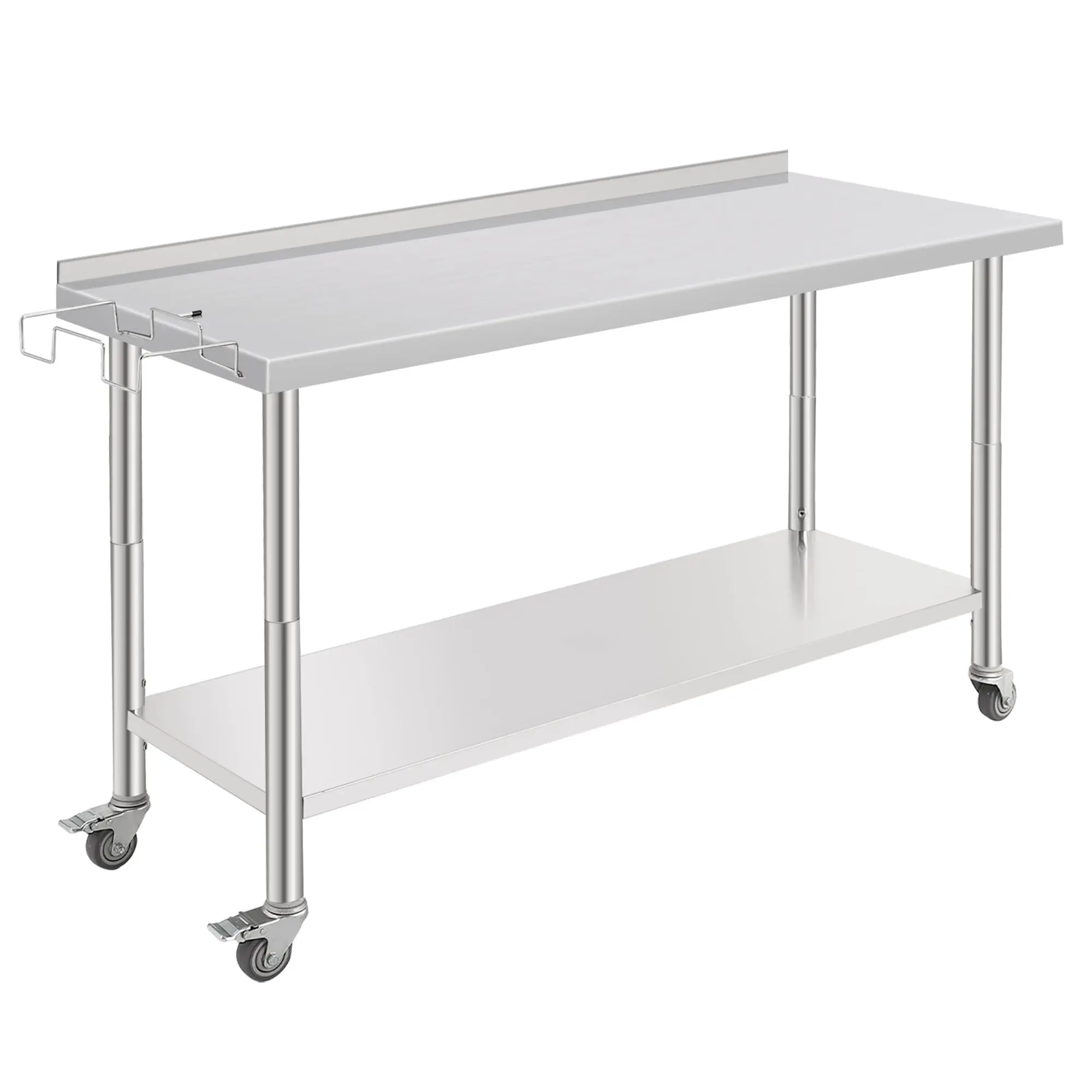 Garvee Stainless Steel Prep Table 48x24 Inch - NSF Certified Kitchen Work Table with Adjustable Undershelf, Heavy Duty and Rustproof Design for Restaurants and Bakeries