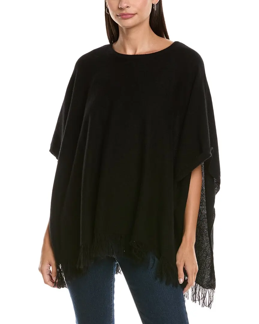 Forte Cashmere Fringe Cashmere Poncho