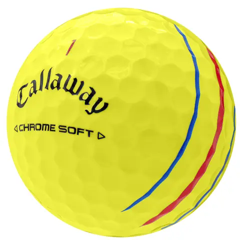 Callaway Chrome Soft Yellow Triple Track - Good - 1 Dozen Golf Balls