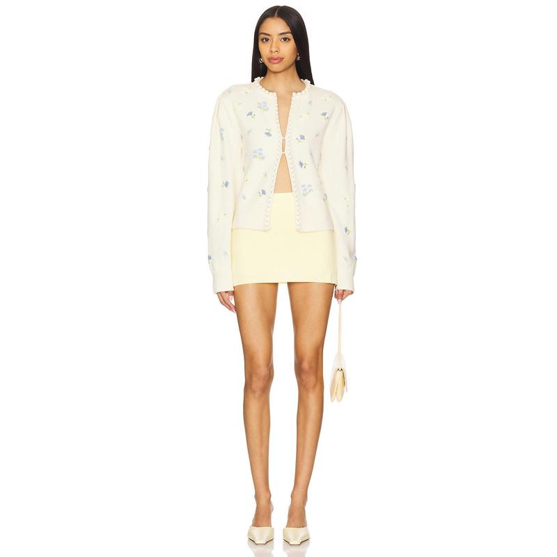 MAJORELLE Talia Cardigan in Ivory