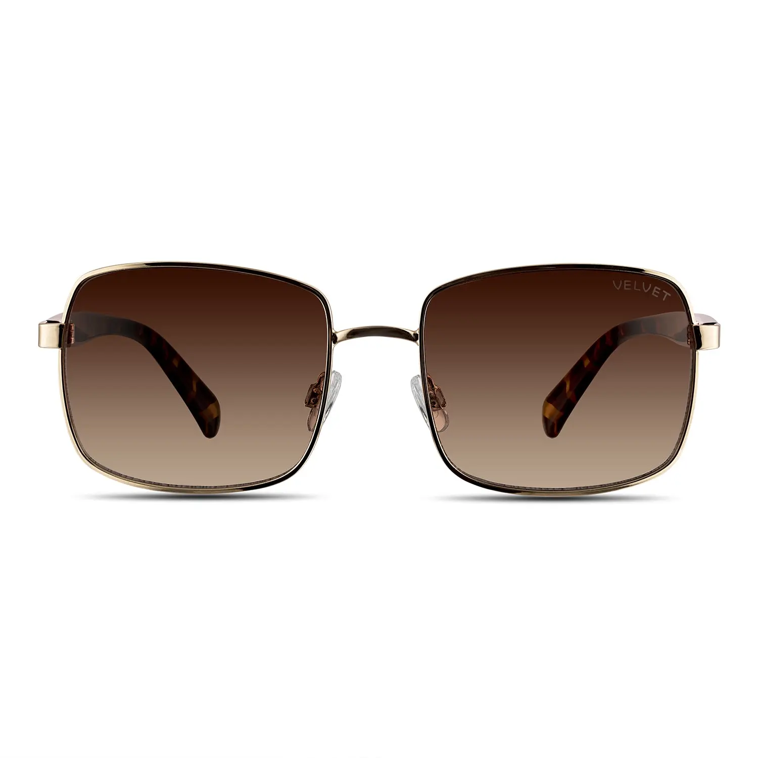 Velvet Eyewear Ruby V760GD01 Sunglasses Gold Frame Brown Fade Lenses 58mm x 17mm x 140mm UV Protection Comfortable Lightweight