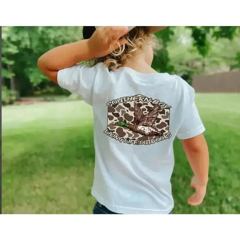 Youth & Adult Southern Boy Duck Camo Graphic Shirt, Comfortable Fit Youth Shirt for Boys & Girls, Joy Cotton Chic Shop, USA-Made & Printed Apparel	