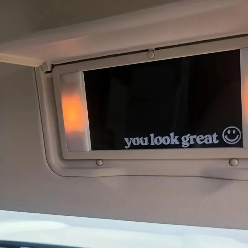 Car Rearview Mirror Sticker Kit, Letter Pattern Car Stickers, Multi-application Car Decorative Accessories