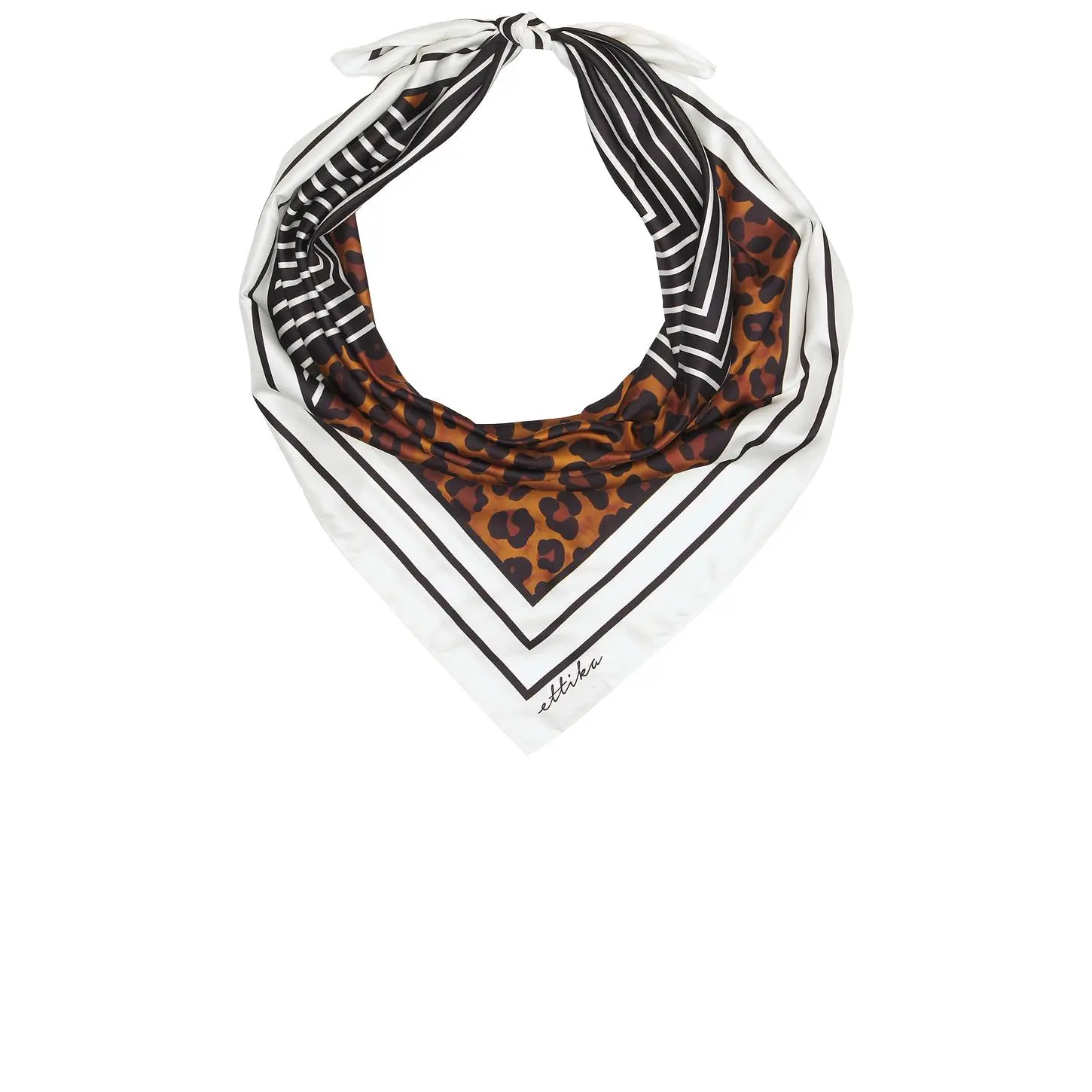 Ettika Leopard Stripe Scarf in Brown