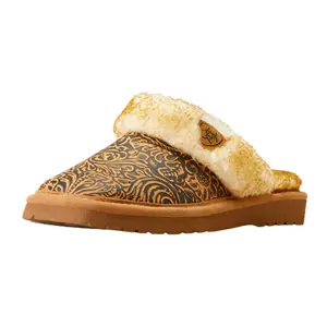 AR3796 Ariat Women's Jackie Square Toe Embossed Slipper - Brown