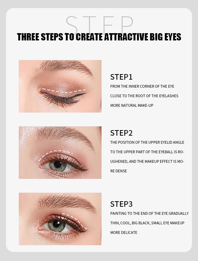 Long-Lasting Vegan Eyeliner Pen - Waterproof, Smudge-Proof & Silky Smooth Creamy Gel for Intense Jet Black Eyes