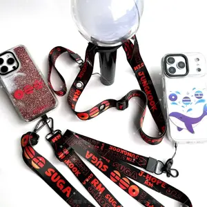 Kpop Lightstick Strap Fanmade Layard Support Model Phone Lanyard Adjustable Durable Lightweight with Random Stickers Concert Tour Accessories Cute Gift for Fans